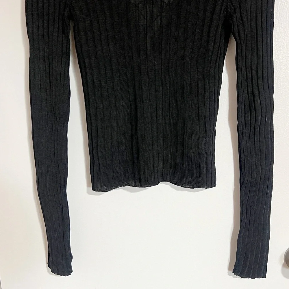 NWOT Free People Hits Different Lace Up Long Sleeve Black
